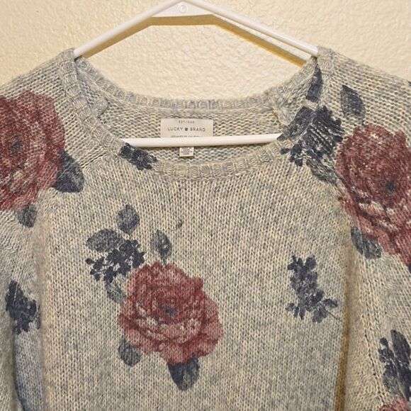 Lucky Brand Floral Pullover Sweater XL - Picture 2 of 7